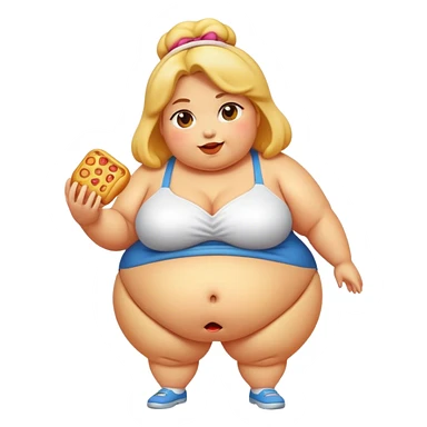 Fat Snack lady sticker