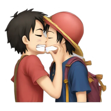 Luffy kiss Sakura sticker