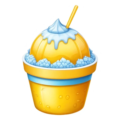 yellow syrup shaved ice sticker