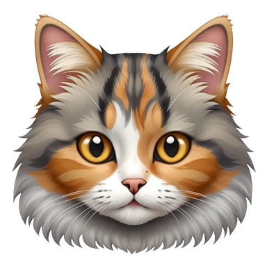 Calico and grey tabby cat sticker
