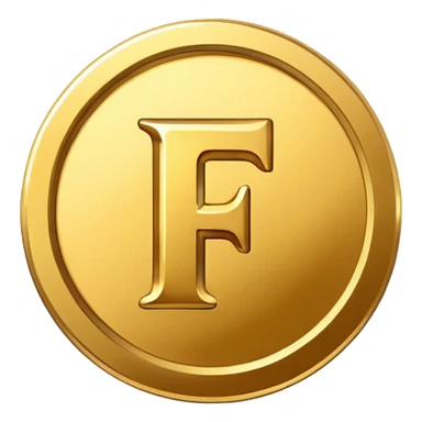 coin with F letter sticker
