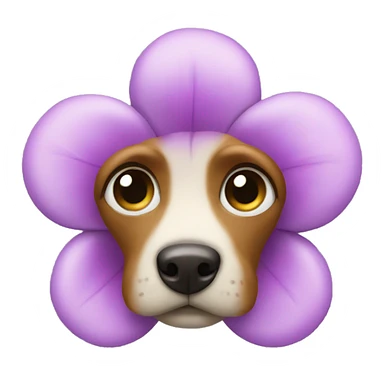 Flower with puppy dog eyes sticker