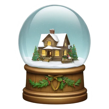Realistic Victorian Christmas snowglobe sticker