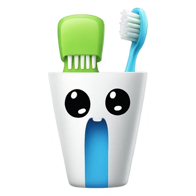 cup toothbrush  sticker
