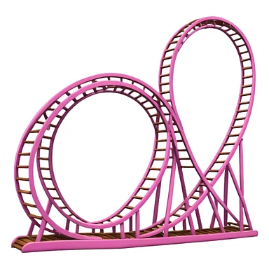 Roller coaster in pink  sticker