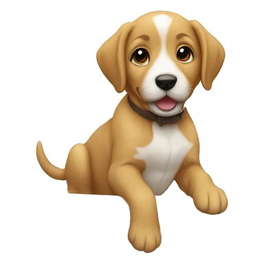 puppy playing in fountain sticker
