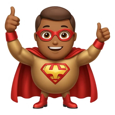 a superhero potato doing thumbs up sticker
