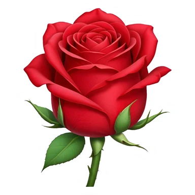 Soft red rose bud sticker