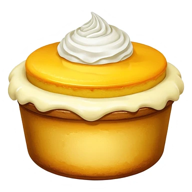 Soufflé with mango and cream sticker
