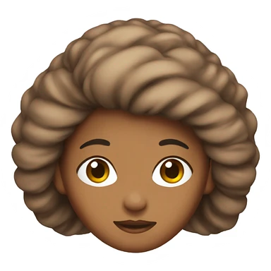 Brown face hair bonnet sticker