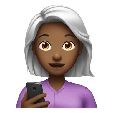 girl with phone sticker