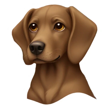 Brown dog American flag sticker