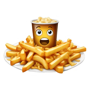 Poutine qui mange de la poutine  sticker