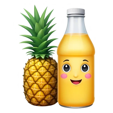 Pineapple juice bottle sticker