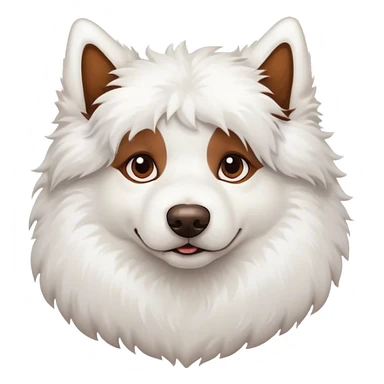 snowy dog in nature sticker