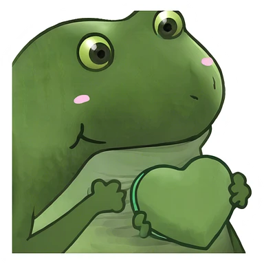 Pastel green heart sticker