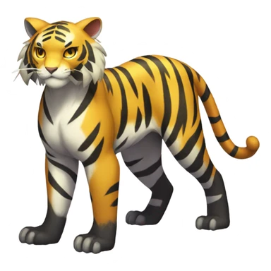 pokémon Fakemon shiny full body tiger black and  sticker