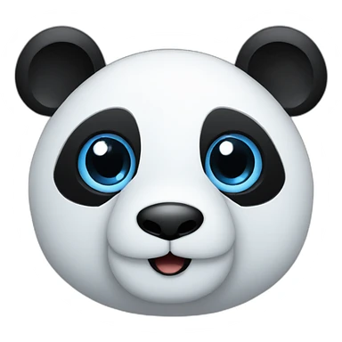 panda lens blue sticker