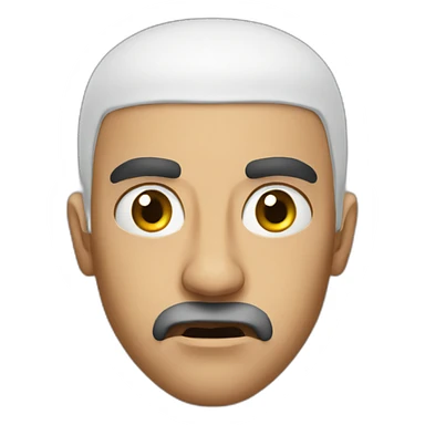 angry arab bald sticker