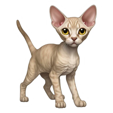 Devon Rex full body sticker