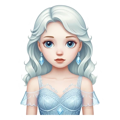 Frozen girl in ice dress sticker