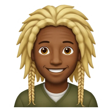 Black malw with blond rastas sticker