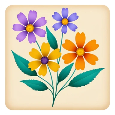 Pressed Flower Card sticker