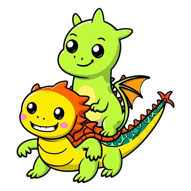 Spongebob riding a dragon sticker