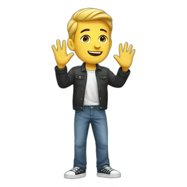 Gay man waving goodbye sticker