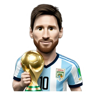 Lionel Messi with world cup sticker