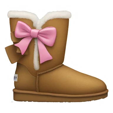 Uggs with a bow sticker