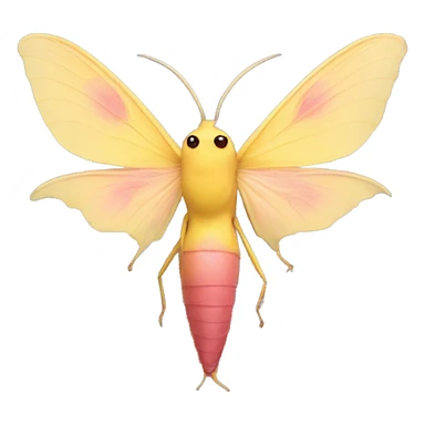 Rosy maple moth side profile with no mouth  sticker