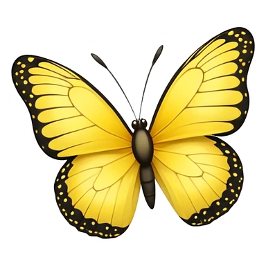 Yellow butterfly  sticker