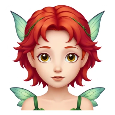 Fairy with red hair sticker