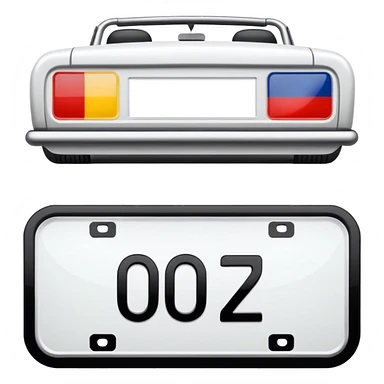 Russian car number  sticker