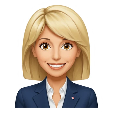 Un emojin de Brigitte Macron  sticker