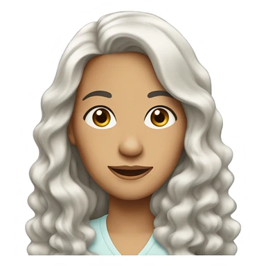 Janice Hosenstein from friends with long wavy black hair sticker