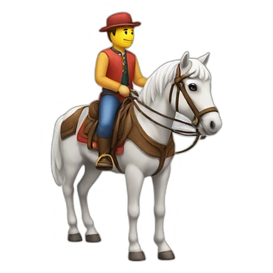 Homme sur cheval multicolore sticker
