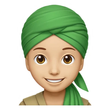 emoji wearing a green turban sticker