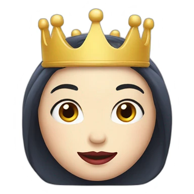 Snow white emoji with crown sticker