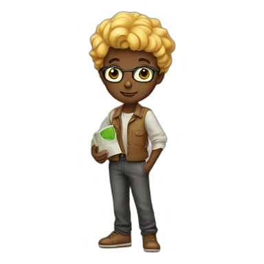 boy genius sticker