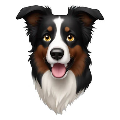 Un border collie avec les yeux verrons  sticker