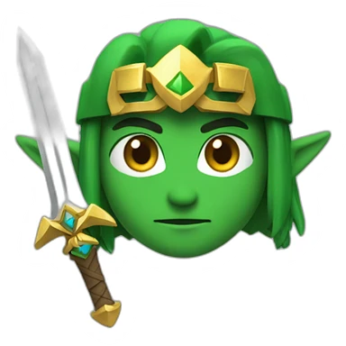 Zelda avec une épée dans la main sticker