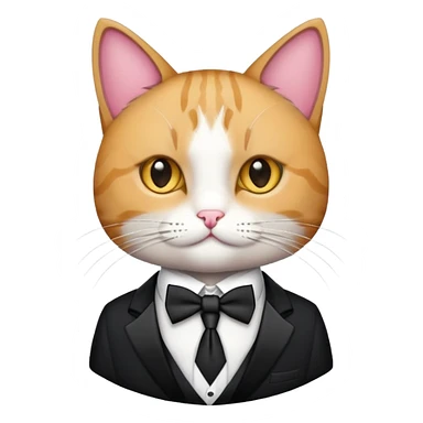 cat dressed in a suit and tie sticker