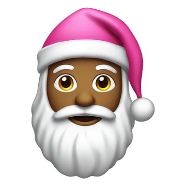 santa with pink accents sticker