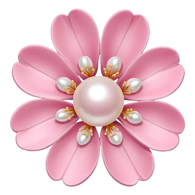 light pastel sakura flower with pearl  sticker
