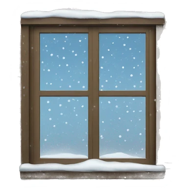 Snow falling outside window frame sticker