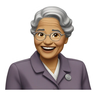 Rosa parks laughing sticker