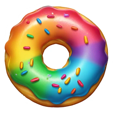 rainbow sprinkled donut sticker