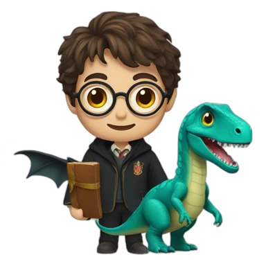 Harry Potter with dinosaur sticker